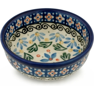 Polish Pottery Bowl 4&quot; Floral Medley