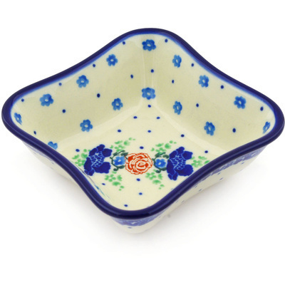 Polish Pottery Bowl 4&quot; Flower Passion