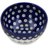 Polish Pottery Bowl 4" Flowering Peacock