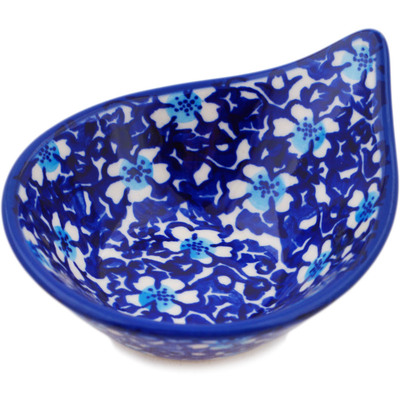 Polish Pottery Bowl 4&quot; Flowers On The Lake