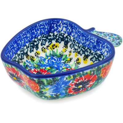 Polish Pottery Bowl 4&quot; Fresh Blossoms UNIKAT