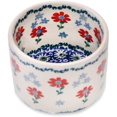 Polish Pottery Bowl 4&quot; Full Blossom