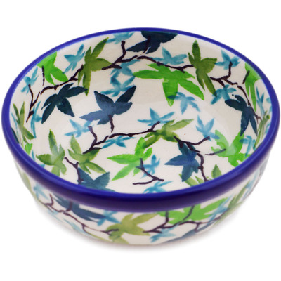 Polish Pottery Bowl 4&quot; Full Forest UNIKAT