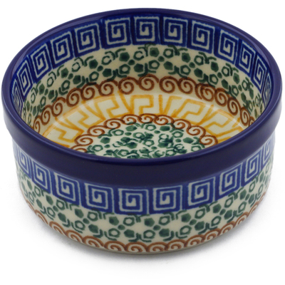 Polish Pottery Bowl 4&quot; Grecian Sea