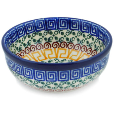 Polish Pottery Bowl 4&quot; Grecian Sea