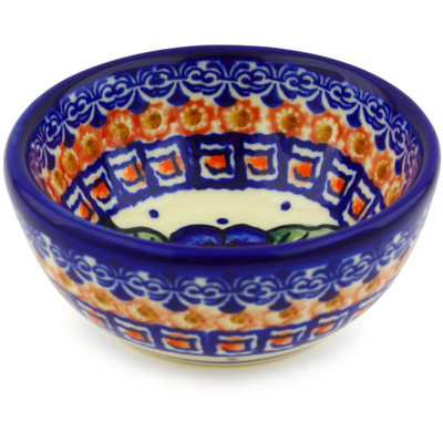 Polish Pottery Bowl 4" Greek Poppies