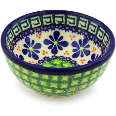 Polish Pottery Bowl 4" Irish Spring