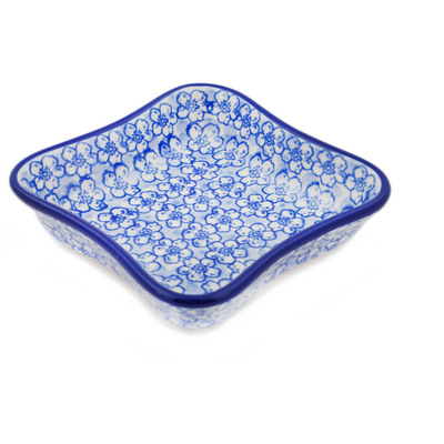 Polish Pottery Bowl 4&quot; Magical Blue