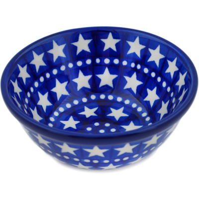 Polish Pottery Bowl 4&quot; Midnight Stars