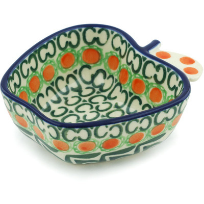 Polish Pottery Bowl 4&quot; Orange Tree