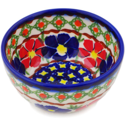 Polish Pottery Bowl 4&quot; Paradise Poppy