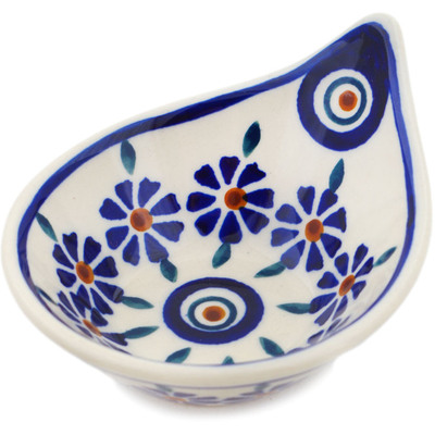 Polish Pottery Bowl 4&quot; Peacock