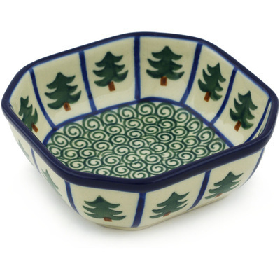 Polish Pottery Bowl 4&quot; Perky Pine