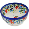 Polish Pottery Bowl 4&quot; Pretty Bird Floral UNIKAT