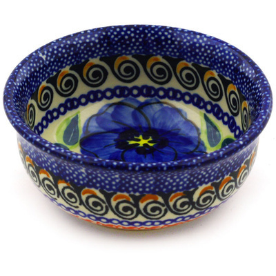 Polish Pottery Bowl 4&quot; Regal Bouquet UNIKAT