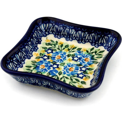 Polish Pottery Bowl 4" Royal Roses UNIKAT