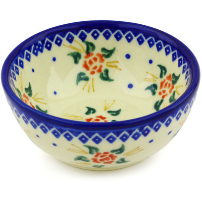 Polish Pottery Bowl 4&quot; Simple Christmas