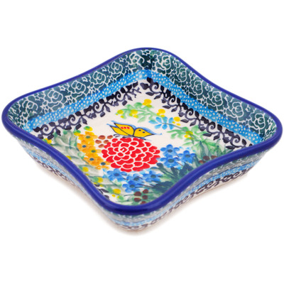 Polish Pottery Bowl 4&quot; Spring Garden UNIKAT