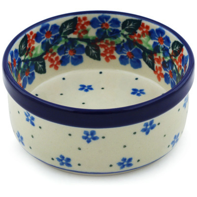 Polish Pottery Bowl 4&quot; Summer Wreath