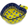 Polish Pottery Bowl 4&quot; Sunburst Daisies