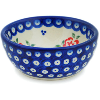 Polish Pottery Bowl 4&quot; Sunny Side Blooms