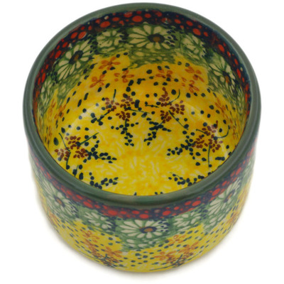 Polish Pottery Bowl 4&quot; Sunshine Grotto UNIKAT