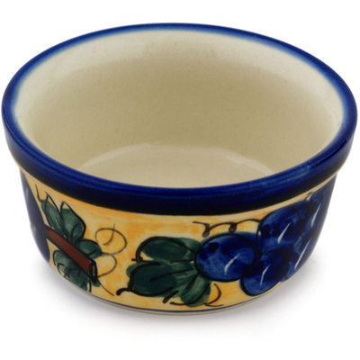 Polish Pottery Bowl 4&quot; Tuscan Grapes