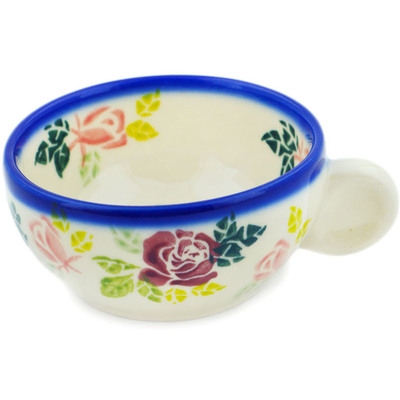 Polish Pottery Bowl 4&quot; Vintage Rose