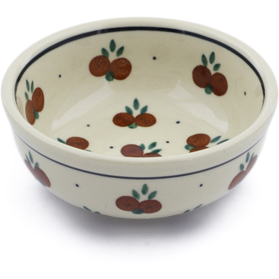 Polish Pottery Bowl 4&quot; Wild Cherry