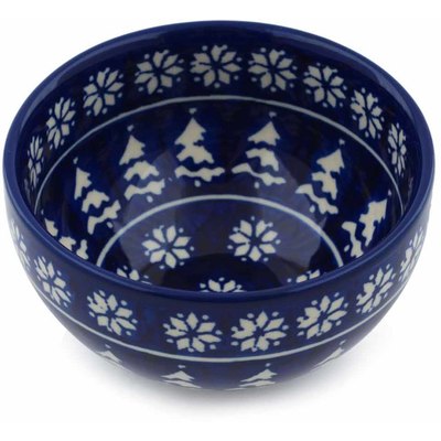 Polish Pottery Bowl 4" Winter Night