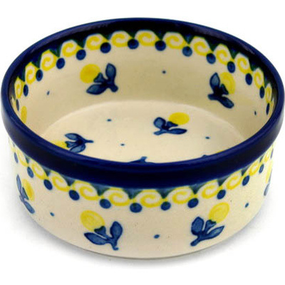 Polish Pottery Bowl 4&quot; Yellow Buds
