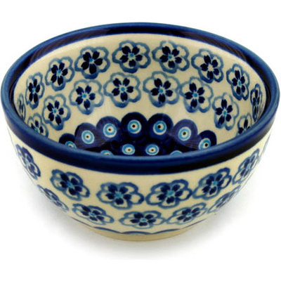 Polish Pottery Bowl 5&quot; Aloha Blue
