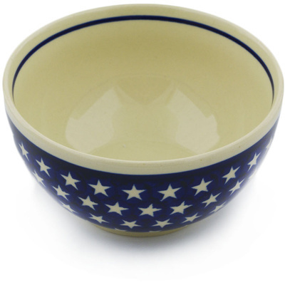 Polish Pottery Bowl 5&quot; America The Beautiful