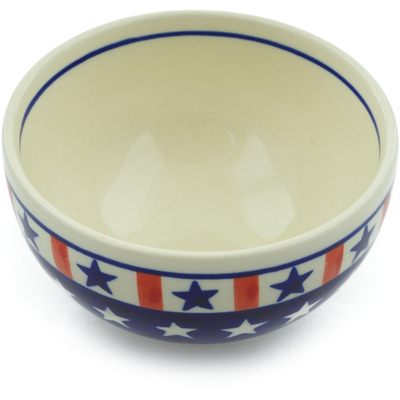 Polish Pottery Bowl 5&quot; Americana