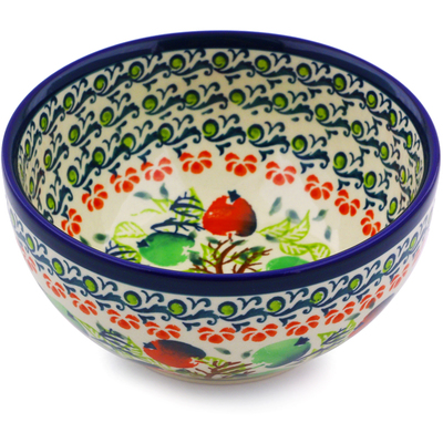 Polish Pottery Bowl 5" Apple Orchard