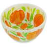 Polish Pottery Bowl 5&quot; Apricot Petals UNIKAT