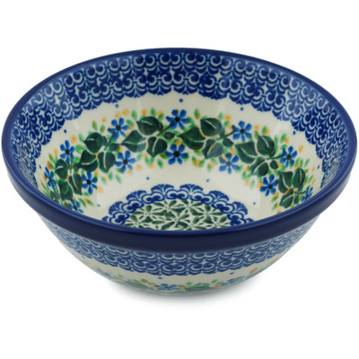 Polish Pottery Bowl 5&quot; Aster Wreath