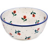 Polish Pottery Bowl 5&quot; Auntie Em Scarlet
