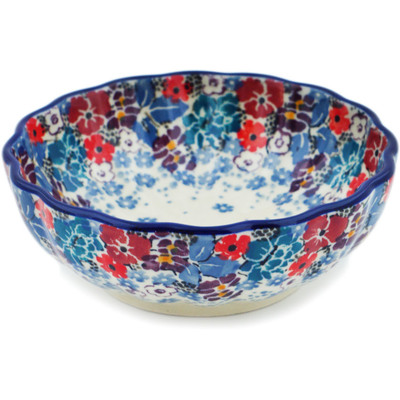 Polish Pottery Bowl 5&quot; Autumn Bunch UNIKAT