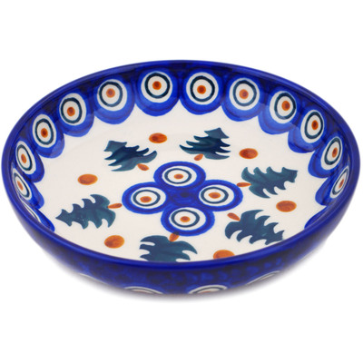 Polish Pottery Bowl 5&quot; Autumn Evergreen