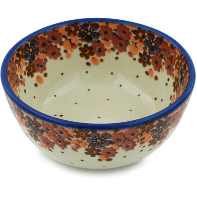 Polish Pottery Bowl 5&quot; Autumn Space UNIKAT