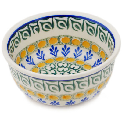 Polish Pottery Bowl 5&quot; Autumn Wheatfields