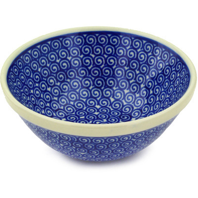 Polish Pottery Bowl 5" Baltic Blue