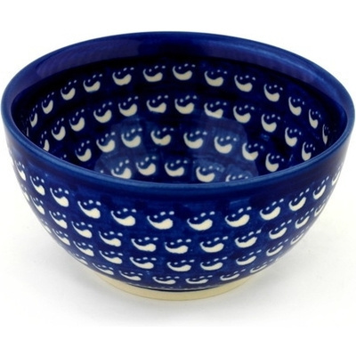 Polish Pottery Bowl 5&quot; Bear Paws
