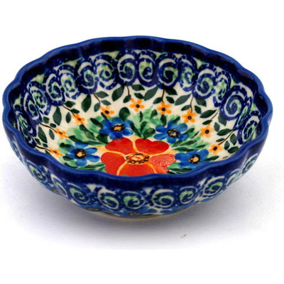Polish Pottery Bowl 5&quot; Beautiful Surprise UNIKAT