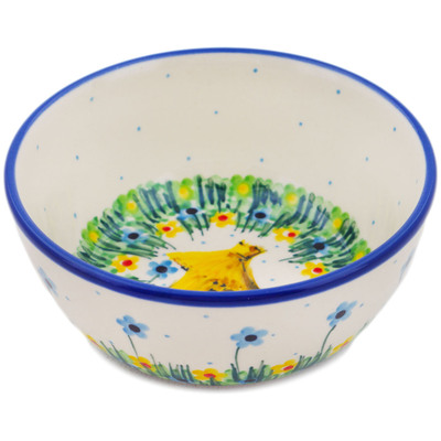 Polish Pottery Bowl 5&quot; Beehive Full Of Bees UNIKAT