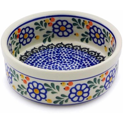 Polish Pottery Bowl 5&quot; Berries And Daisies