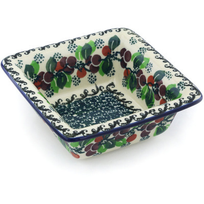 Polish Pottery Bowl 5&quot; Berry Garland
