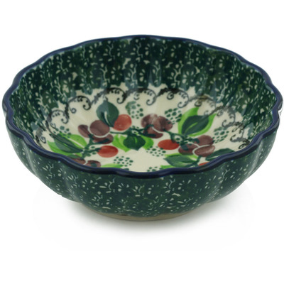 Polish Pottery Bowl 5&quot; Berry Garland