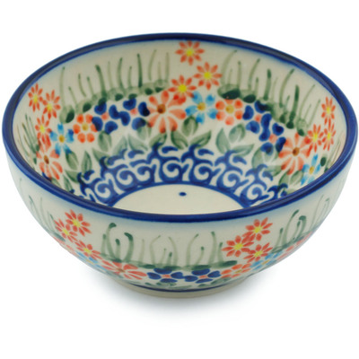 Polish Pottery Bowl 5&quot; Blissful Daisy